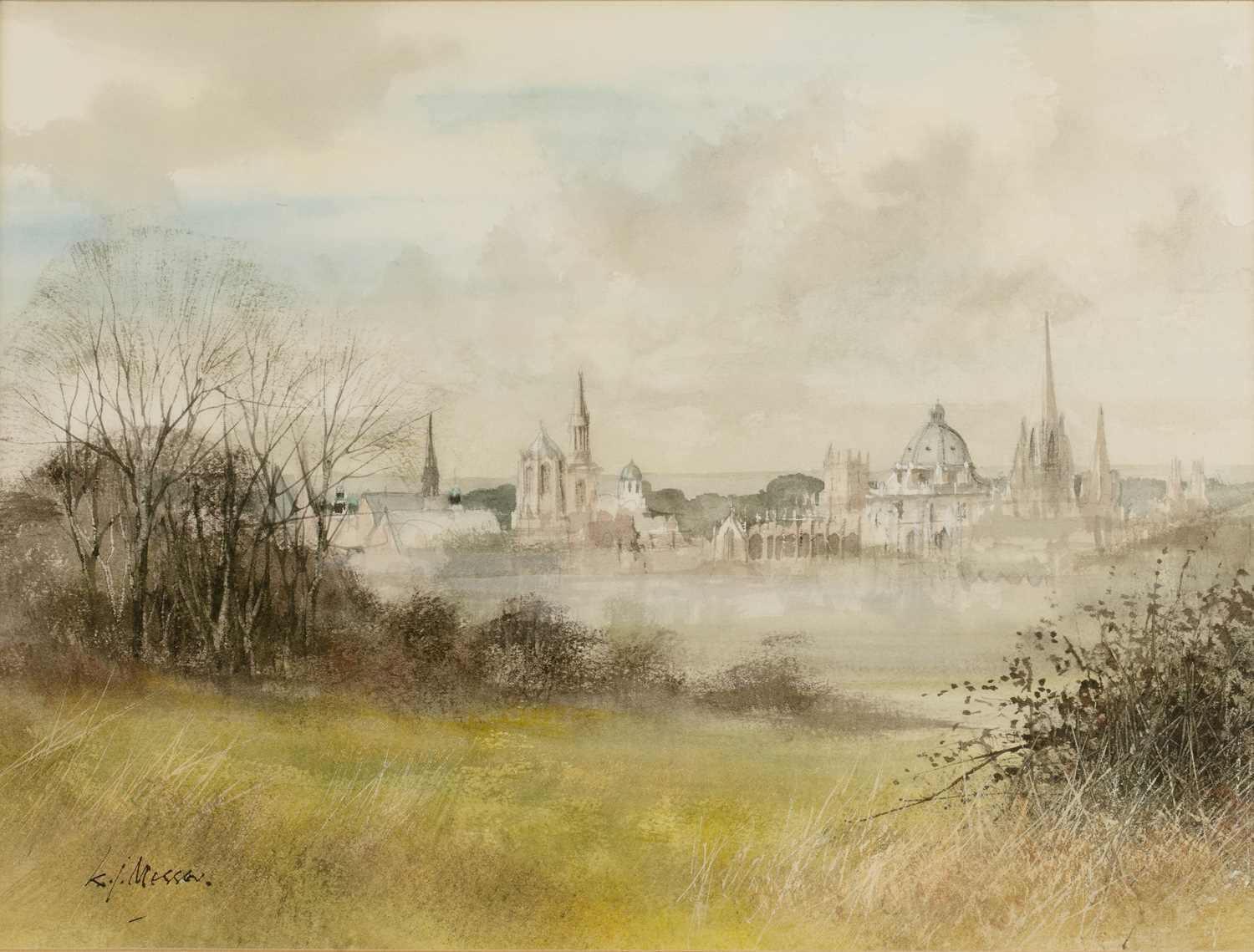 Ken Messer Lot 224 - Ken Messer (1931-2018) The Spires of Oxford,