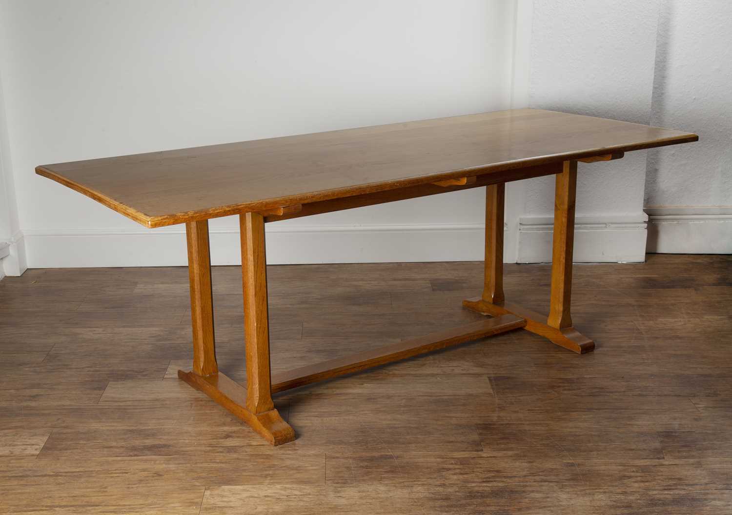 Lot 90 - Reynolds of Ludlow oak, refectory table, with...