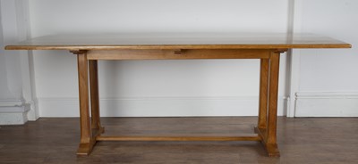 Lot 90 - Reynolds of Ludlow oak, refectory table, with...