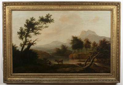 Lot 110 - Follower of Aelbert Cuyp (1620-1691) figures,...