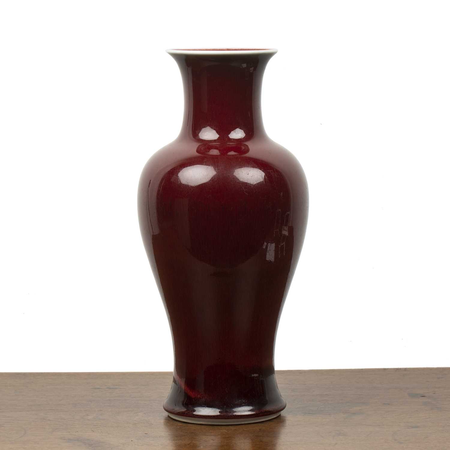Lot 163 - Sang de boeuf vase Chinese, mid-20th Century...