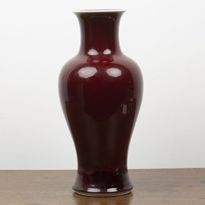 Lot 163 - Sang de boeuf vase Chinese, mid-20th Century...