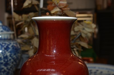 Lot 163 - Sang de boeuf vase Chinese, mid-20th Century...