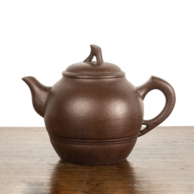 Lot 181 - Yixing teapot Chinese of simple ovoid form...