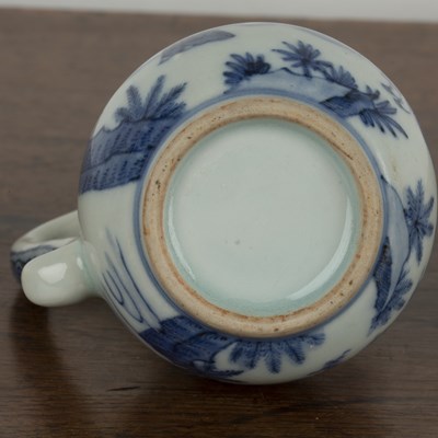 Lot 50 - Miniature blue and white cream jug Chinese,...