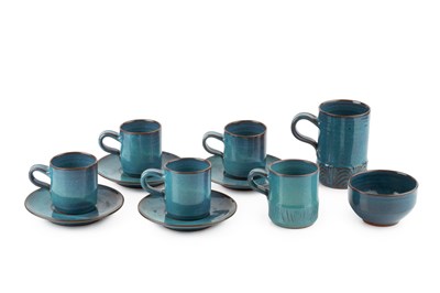 Lot 640 - Annette Fuchs (1939-1992) Coffee set turquoise...