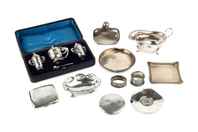 Lot 821 - An Edwardian silver hip flask, by James Dixon...