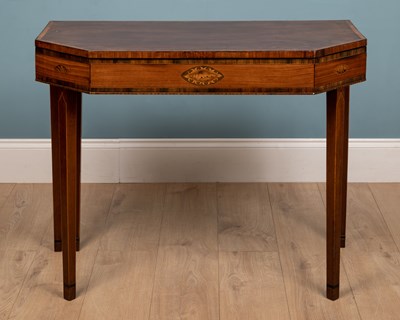 Lot 199 - A George III mahogany fold-over tea table