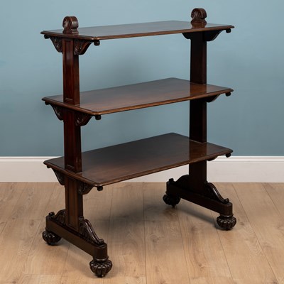 Lot 519 - A William IV mahogany three-tier buffet