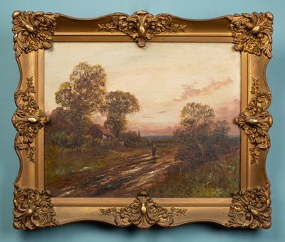 Lot 573 - A pair of 19th century English school rural scene landscape oil paintings