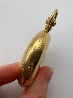 Lot 234 - An 18ct gold half hunter pocket watch by Jump,...