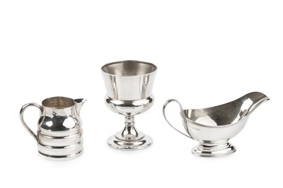 Lot 808 - A George V silver thistle form goblet, on...