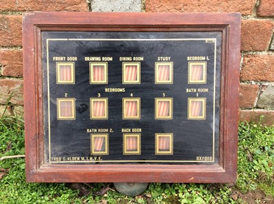 Lot 1228 - An Edwardian servants bell indicator board