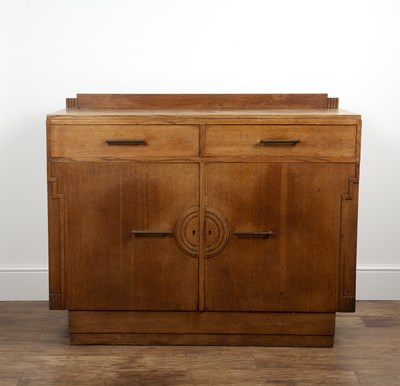 Lot 81 - In the manner of Heals Oak, Art Deco,...