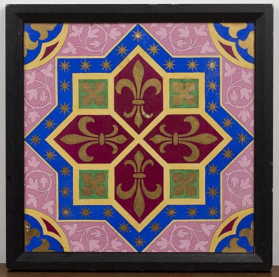 Lot 279 - Attributed to Spode Aesthetic movement framed...