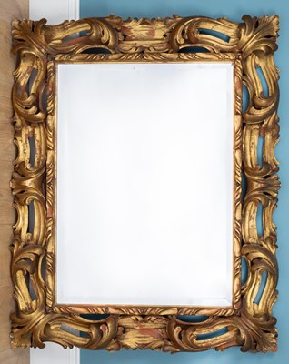 Lot 367 - An 18th century Florentine style giltwood wall mirror