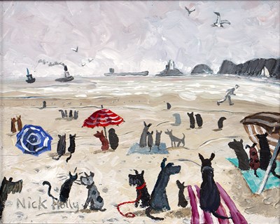 Lot 442 - Nick Holly (b.1968) Busy Swansea Bay signed...