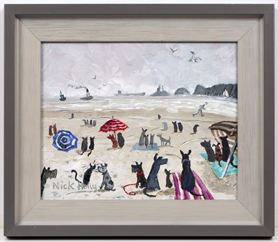Lot 442 - Nick Holly (b.1968) Busy Swansea Bay signed...