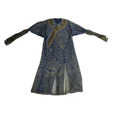 Lot 364 - Navy and gold 'dragon' robe Chinese...