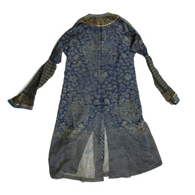 Lot 364 - Navy and gold 'dragon' robe Chinese...