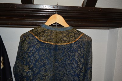 Lot 364 - Navy and gold 'dragon' robe Chinese...