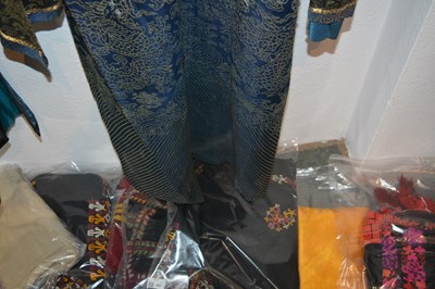 Lot 364 - Navy and gold 'dragon' robe Chinese...