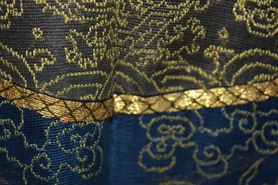 Lot 364 - Navy and gold 'dragon' robe Chinese...