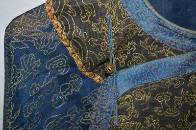 Lot 364 - Navy and gold 'dragon' robe Chinese...