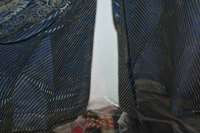 Lot 364 - Navy and gold 'dragon' robe Chinese...