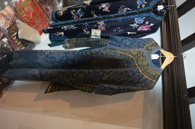 Lot 364 - Navy and gold 'dragon' robe Chinese...