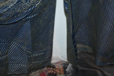 Lot 364 - Navy and gold 'dragon' robe Chinese...