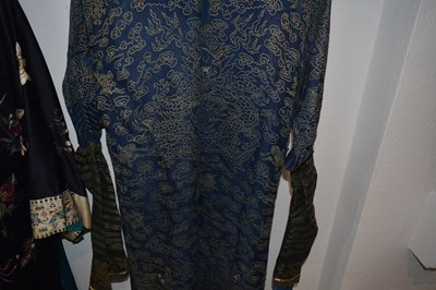 Lot 364 - Navy and gold 'dragon' robe Chinese...