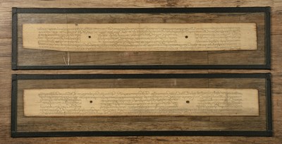 Lot 420 - Pair of Ola (palm leaf) manuscripts Sri Lanka...