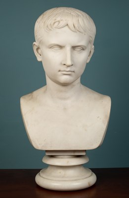 Lot 489 - 19th century Grand Tour bust of Caesar Augustus