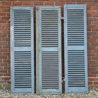 Lot 1143 - Three antique French country style shutters