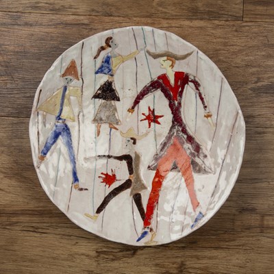 Lot 302 - Elio Schiavon (1925-2004) pottery charger...