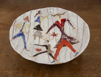 Lot 302 - Elio Schiavon (1925-2004) pottery charger...