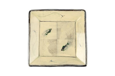 Lot 595 - Nick Chapman (b.1954) Square platter, 2004...