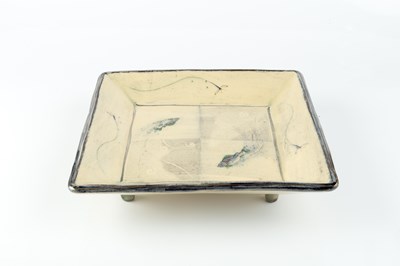 Lot 595 - Nick Chapman (b.1954) Square platter, 2004...