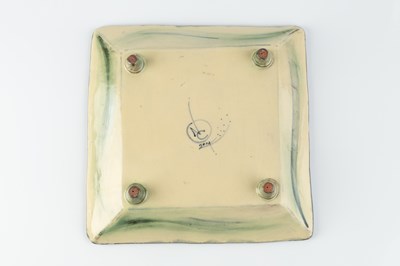 Lot 595 - Nick Chapman (b.1954) Square platter, 2004...