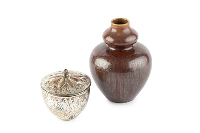 Lot 688 - Art Pottery Vase, circa 1900 metallic-type red...