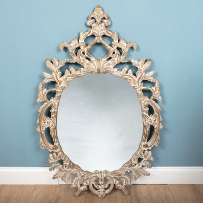 Lot 169 - A large Rococo style wall mirror