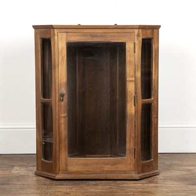 Lot 64 - Cotswold School oak, corner cupboard, with...