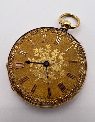 Lot 170 - A 19th century open face pocket watch, the...