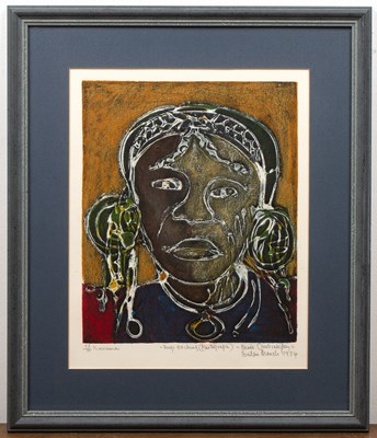 Lot 228 - Bruce Onobrakpeya (b.1932) 'Kuruma',...