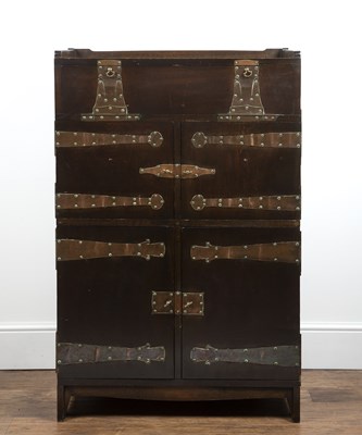 Lot 87 - Aesthetic movement  mahogany, cupboard with...