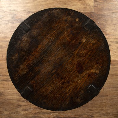 Lot 61 - Aesthetic movement oak, circular topped table,...