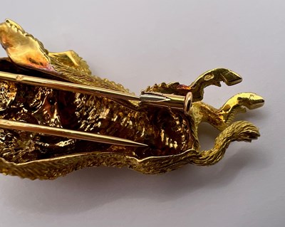 Lot 123 - A French boar brooch, naturalistically...