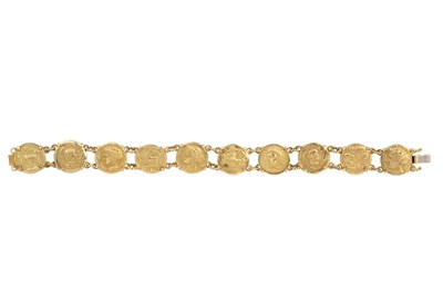 Lot 126 - A bracelet and earrings suite by Massimo Izzo,...