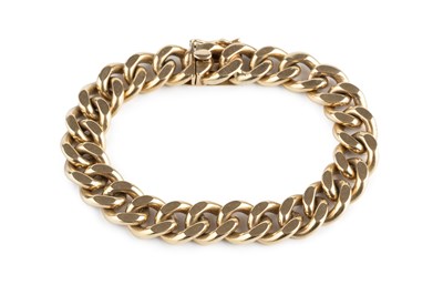 Lot 232 - A 9ct gold curb-link bracelet, length 20cm